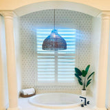 Verträumte Pendelleuchte aus Palmfasern 