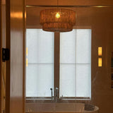 Leuchtende Rattan-Pendelleuchte 