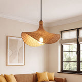 Suspension en bambou organique Wabi-Sabi, 52 cm de diamètre 