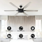 70" Industrial Ceiling Fan with Remote Control