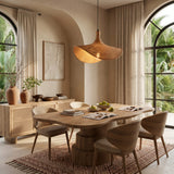 Wabi-Sabi Organic Bamboo Pendant Light 52 cm Diameter