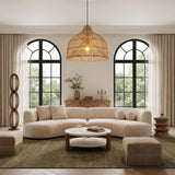Modern Minimalist Weave Rattan Pendant Light 50 cm Diameter