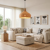 Tropische bamboe hanglamp met een diameter van 45 cm 
