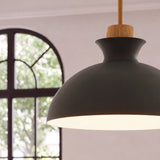 Dark Green Metal Pendant Light 28 cm Diameter