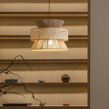 Mid-Century Wabi-Sabi Hanfseil-Pendelleuchten, Rattan-Hängeleuchten für Kücheninsel und Esszimmer 