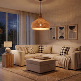Tropische bamboe hanglamp met een diameter van 45 cm 