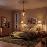 Glass Rattan Pendant Light 35 cm Diameter