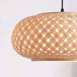 Suspension en bambou scandinave, diamètre 40 cm 
