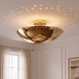 Scalloped-Edge Flush Mount Pendant Lights 42 cm Diameter