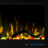 Cheminée électrique murale Pro Media EF50R de 1270 mm 50" avec 13 couleurs de flammes, cheminée électrique encastrable avec télécommande 750/1500W 