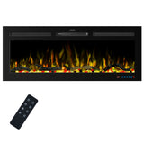 1067mm 42" EF42R Pro Einbau- oder Wandmontierter Elektrokamin mit 13 Flammenfarben und Fernbedienung 750/1500W 