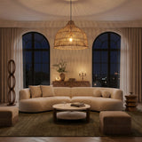Modern Minimalist Weave Rattan Pendant Light 50 cm Diameter