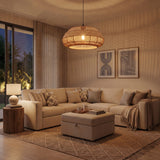 Modern Rattan Pendant Light 48 cm Diameter