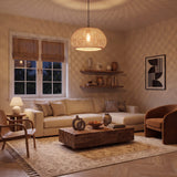 Bohemian Rustic Woven Cotton Pendant Light 48 cm Diameter