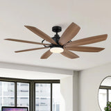 60" Antone Industrial DC Motor Downrod Mount Reversible Ceiling Fan with Lighting and Remote Control