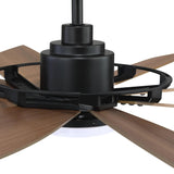 60" Antone Industrial DC Motor Downrod Mount Reversible Ceiling Fan with Lighting and Remote Control