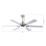 60" Lucknow Modern Ceiling Fan with Lighting and Remote Control