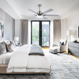 60" Lucknow Modern Ceiling Fan with Lighting and Remote Control