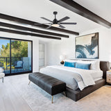 65" Amold Industrial Downrod Mount Ceiling Fan with Lighting and Remote Control