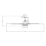 65" Balachandran Industrial DC Motor Downrod Mount Ceiling Fan with LED Lighting and Remote Control