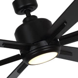 65" Bendan Industrial Downrod Mount Ceiling Fan with Lighting and Remote Control