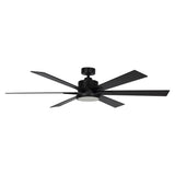 65" Amold Industrial Downrod Mount Ceiling Fan with Lighting and Remote Control