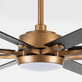 65" Balachandran Industrial DC Motor Downrod Mount Ceiling Fan with LED Lighting and Remote Control