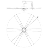 Ventilateur de plafond industriel Bendan à tige de 165 cm (65") avec éclairage et télécommande 