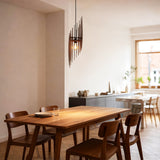 Handmade Scandinavian Wood Pendant Light for Kitchen Island