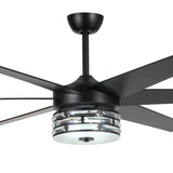 70" Modern DC Motor Downrod Mount Reversible Ceiling Fan with Lighting and Remote Control