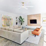 72" Jaydn Farmhouse Satin Nickel DC Motor Downrod Mount Reversible Ceiling Fan with Lighting and Remote Control