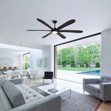 72" Jaydn Farmhouse Satin Nickel DC Motor Downrod Mount Reversible Ceiling Fan with Lighting and Remote Control