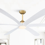 72" Jaydn Farmhouse Satin Nickel DC Motor Downrod Mount Reversible Ceiling Fan with Lighting and Remote Control