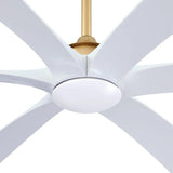 72" Jaydn Farmhouse Satin Nickel DC Motor Downrod Mount Reversible Ceiling Fan with Lighting and Remote Control