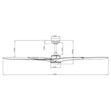 72" Jaydn Farmhouse Satin Nickel DC Motor Downrod Mount Reversible Ceiling Fan with Lighting and Remote Control