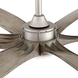 72" Jaydn Farmhouse Satin Nickel DC Motor Downrod Mount Reversible Ceiling Fan with Lighting and Remote Control