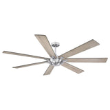 189cm (72")  Farmhouse DC Motor Brushed Nickel Downrod Mount Reversible Ceiling Fan with Remote Control