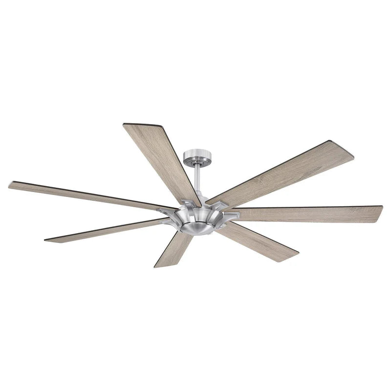 189 cm (72") Bauernhaus-DC-Motor Deckenventilator in gebürstetem Nickel mit Stangenmontage, umkehrbarer Funktion und Fernbedienung 