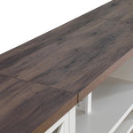 236cm White TV Stand With Storage Cabinet