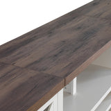 236cm White TV Stand With Storage Cabinet