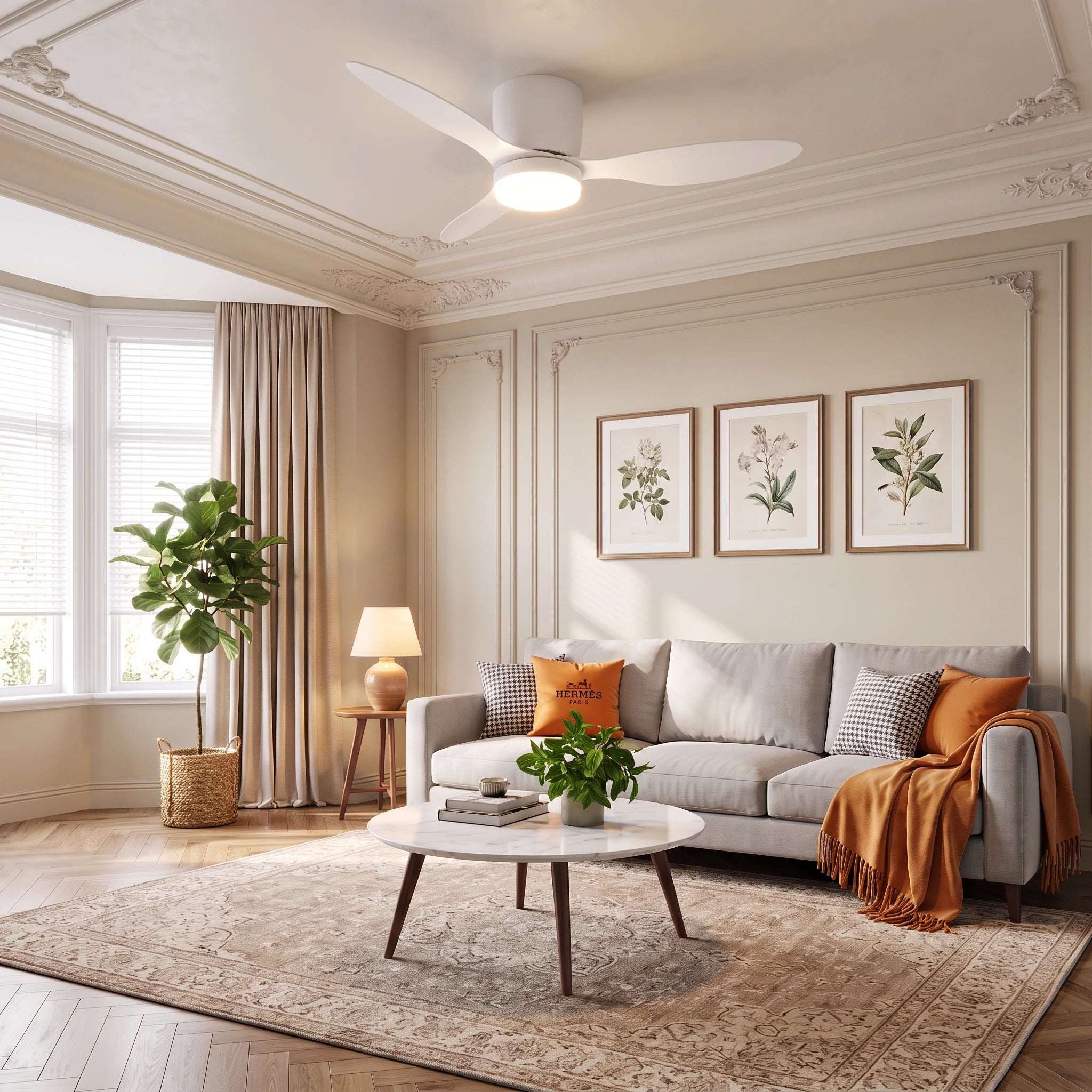 Sierra Ultra-Quiet DC Motor Ceiling Fan 132cm (52") with LED Light