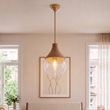 Glass Hemp rope textured Pendant Light 33 cm Diameter