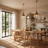 Glass Hemp rope textured Pendant Light 33 cm Diameter