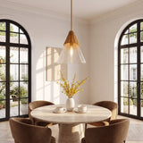 Glass Rattan Pendant Light 35 cm Diameter