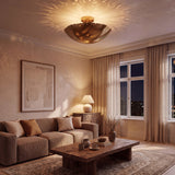 Scalloped-Edge Flush Mount Pendant Lights 42 cm Diameter