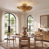 Scalloped-Edge Flush Mount Pendant Lights 42 cm Diameter