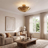 Scalloped-Edge Flush Mount Pendant Lights 42 cm Diameter