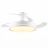 Aura ultraleiser Deckenventilator mit DC-Motor, Ø91 cm, mit einziehbaren Flügeln und LED-Licht 