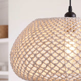 Bohemian Rustic Woven Cotton Pendant Light 48 cm Diameter