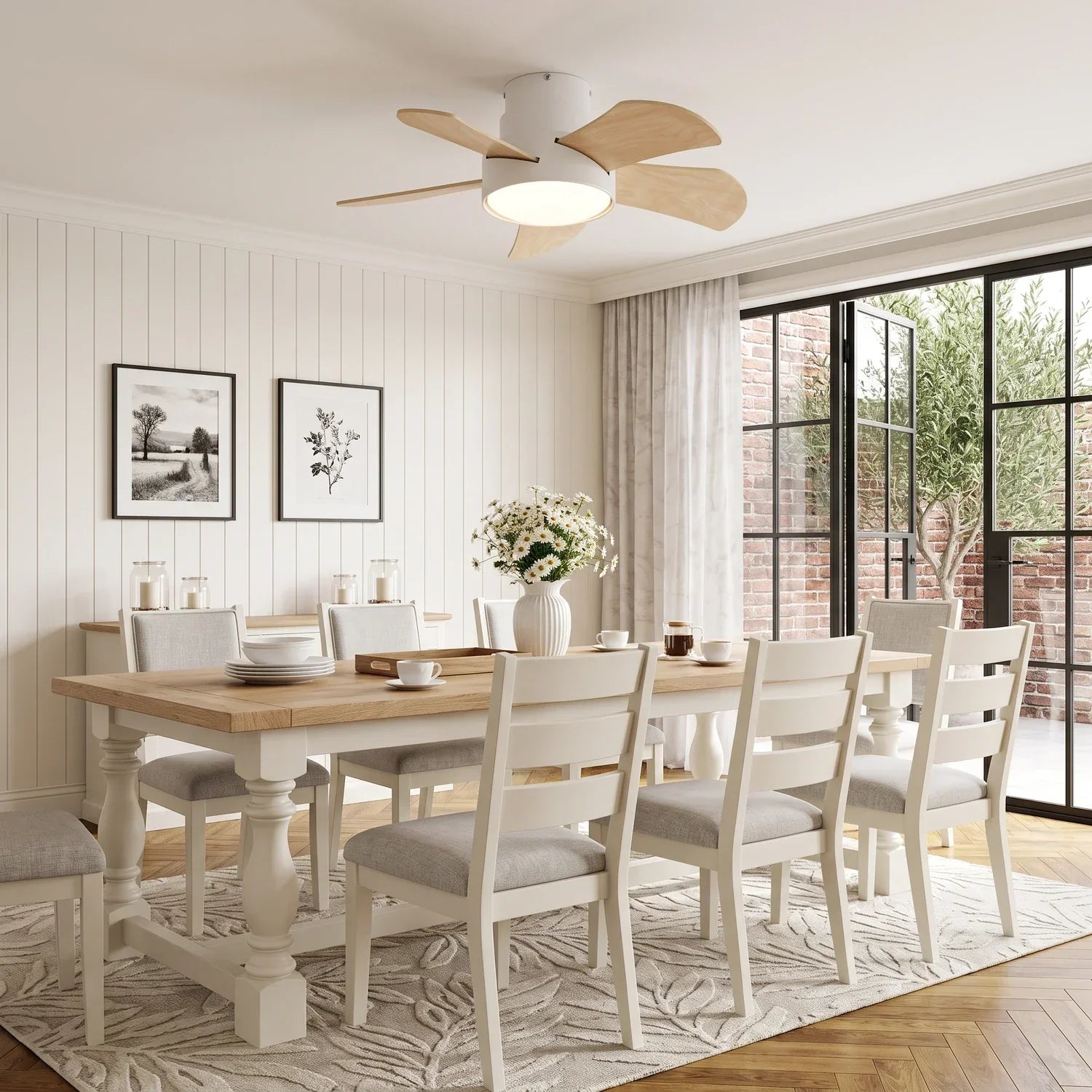 Weston Silent Ceiling Fan Ø76 cm with 5 Blades and LED Light